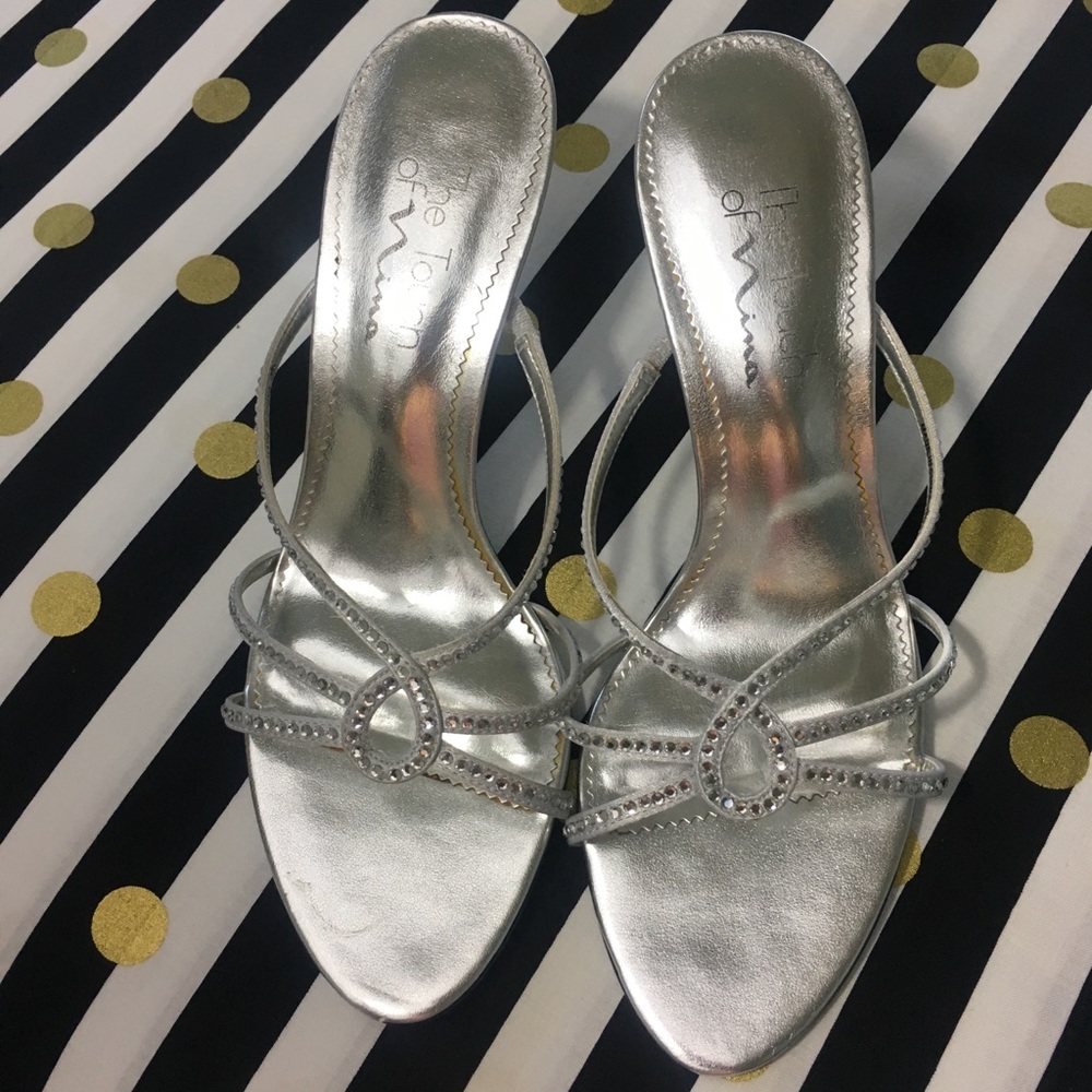 💙 Nina mules 💙 with Rhinestones sz 61/2